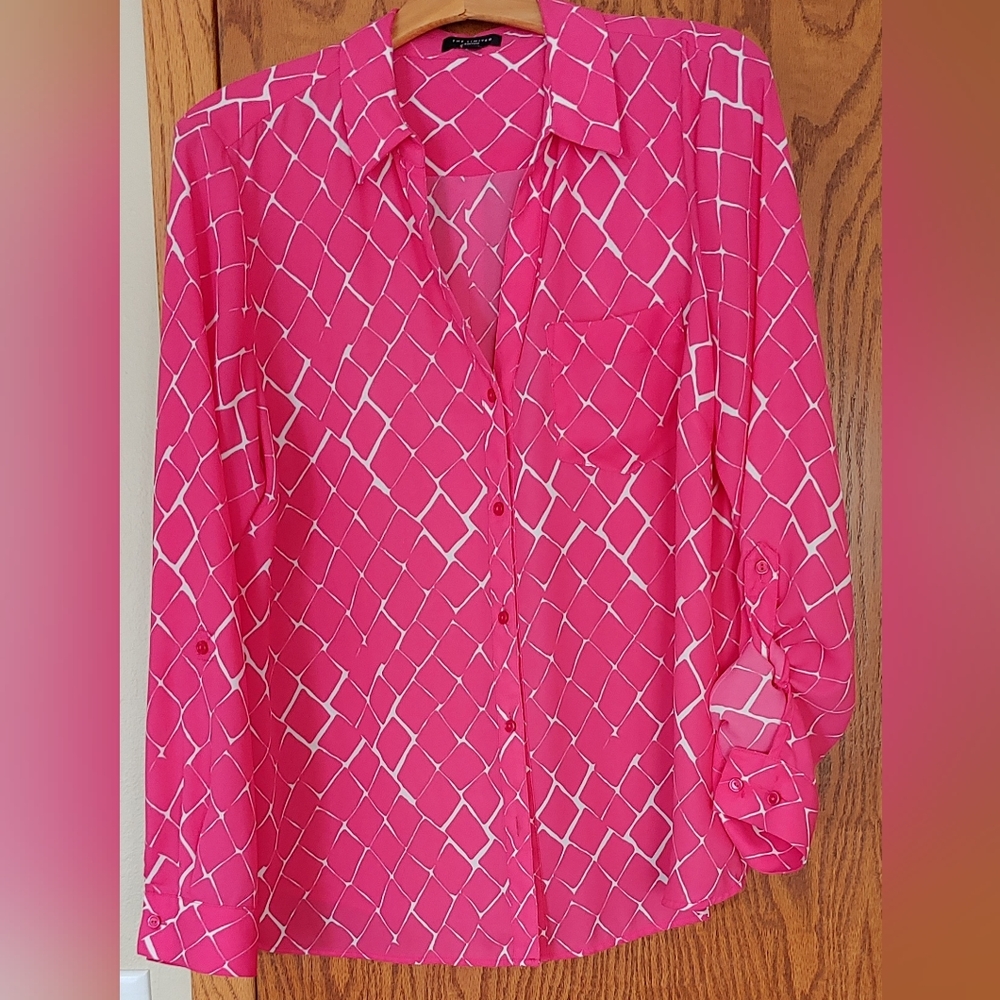 The Limited Ashton Blouse- Watermelon Pink- XL